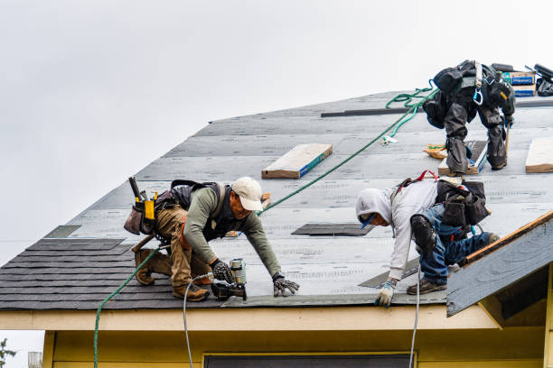 Professional Gutter Installation technician working in Trimble, MO